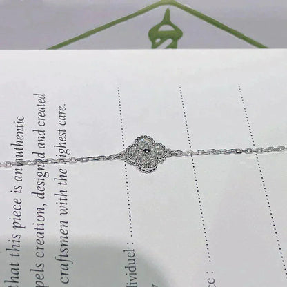 [Kismet Jewels ]CLOVER  SINGLE FLOWER BRACELET SILVER